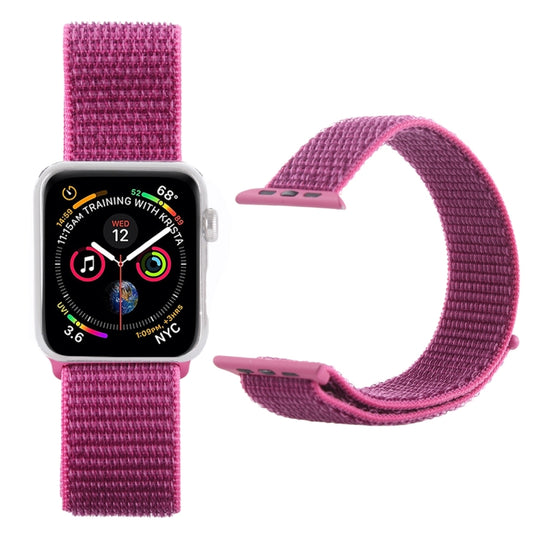 For Apple Watch 46mm / 49mm / 45mm / 44mm Simple Fashion Nylon Watch Band with Magic Stick(Red Purple) - Watch Bands by PMC Jewellery | Online Shopping South Africa | PMC Jewellery | Buy Now Pay Later Mobicred