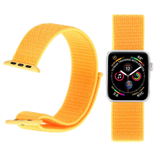 For Apple Watch 46mm / 49mm / 45mm / 44mm Simple Fashion Nylon Watch Band with Magic Stick(Yellow) - Watch Bands by PMC Jewellery | Online Shopping South Africa | PMC Jewellery | Buy Now Pay Later Mobicred