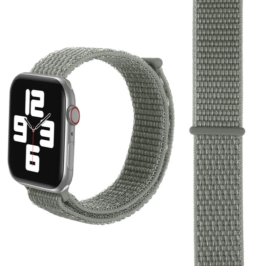 For Apple Watch 42mm / 41mm / 40mm / 38mm Simple Fashion Nylon Watch Band with Magic Stick(Silver Grey) - Watch Bands by PMC Jewellery | Online Shopping South Africa | PMC Jewellery | Buy Now Pay Later Mobicred