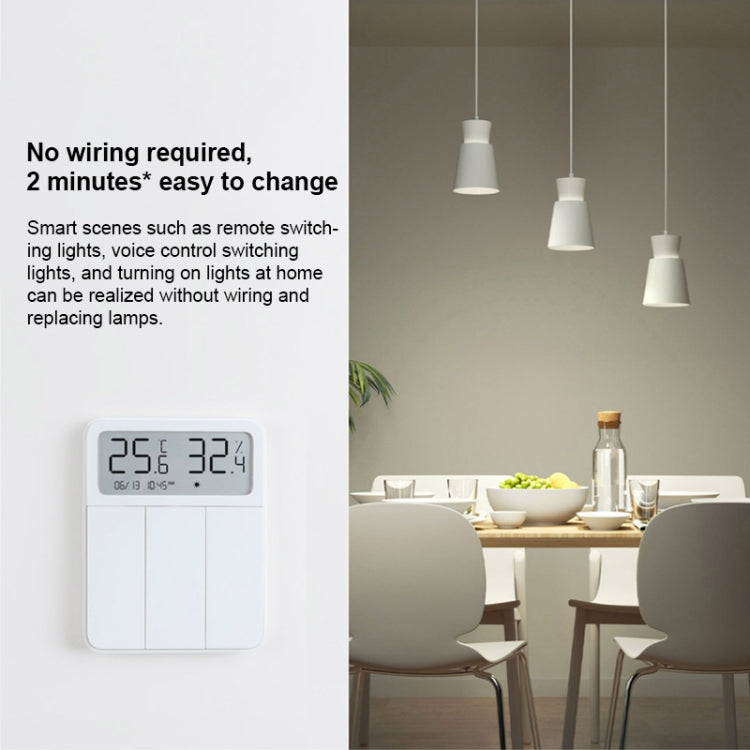 Original Xiaomi Mijia ZNKG03HL 3 Keys Smart Display Screen Lamps Wall Switch, Support Mobile Phone Remote Control - Smart Switch by Xiaomi | Online Shopping South Africa | PMC Jewellery | Buy Now Pay Later Mobicred