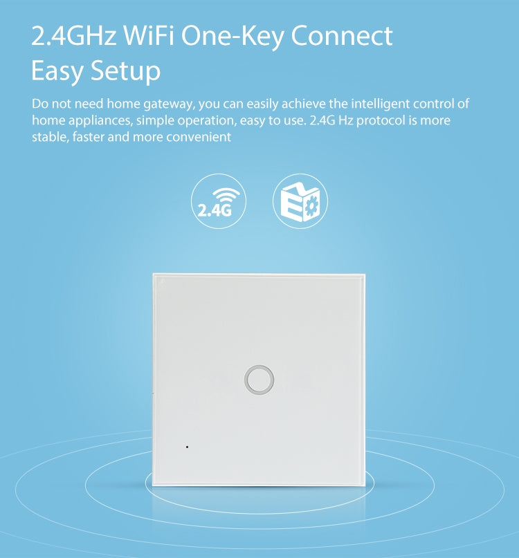 NEO NAS-SC01W Wireless WiFi EU Smart Light Control Switch 1Gang - Smart Switch by NEO | Online Shopping South Africa | PMC Jewellery | Buy Now Pay Later Mobicred