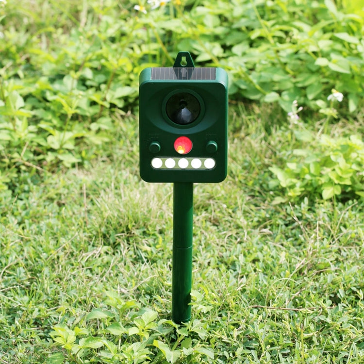 Environmental Friendly White + Red Light Solar-powered LED Ultrasonic Animal Repeller Bird Cat Dog Control Device With 6.5V / 0.1W Solar Panel & PIR Sensor & Light Sensor, Got the CE / ROHS Certification - Outdoor Insect Repellent by PMC TechLife | Online Shopping South Africa | PMC TechLife | Buy Now Pay Later Mobicred