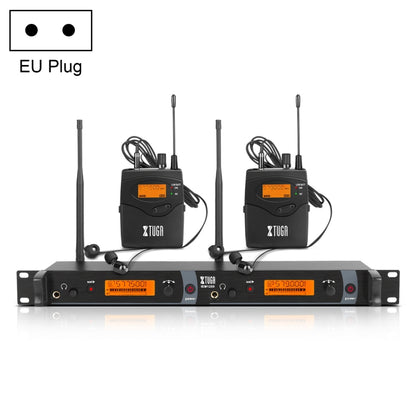 XTUGA IEM1200 Wireless Transmitter 2 Bodypack Stage Singer In-Ear Monitor System(EU Plug) - Microphone by XTUGA | Online Shopping South Africa | PMC Jewellery | Buy Now Pay Later Mobicred