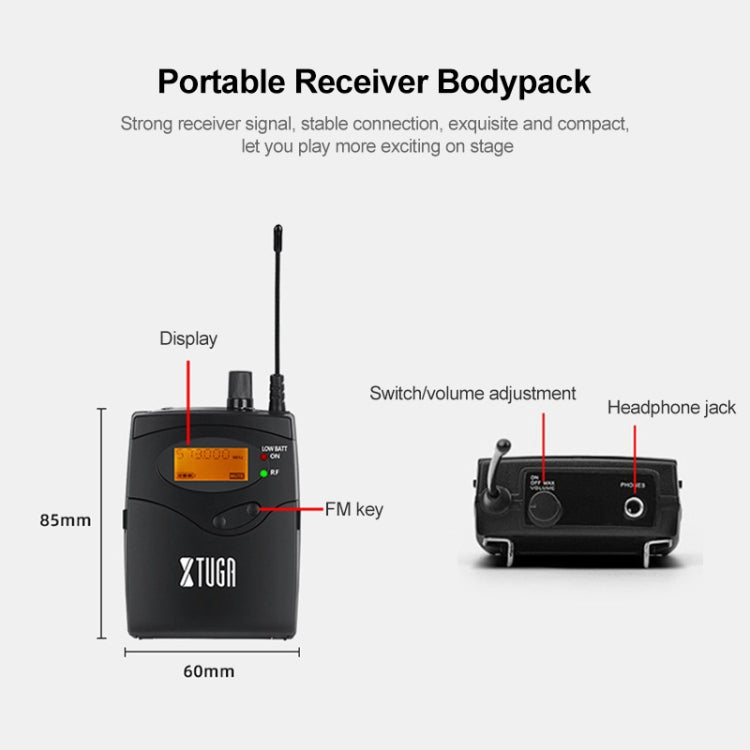 XTUGA IEM1200 Wireless Transmitter 5 Bodypack Stage Singer In-Ear Monitor System(US Plug) - free shipping - PMC Jewellery - Order now!