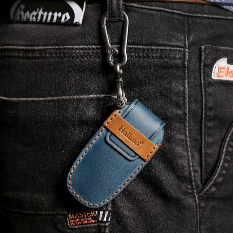 For Dodge Ram 4-button C161 Car Key Leather Protective Case (Blue) - Car Key Cases by PMC TechLife | Online Shopping South Africa | PMC TechLife | Buy Now Pay Later Mobicred
