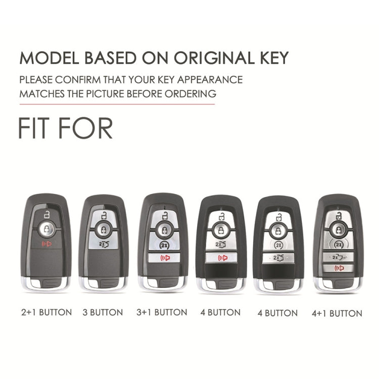 For Ford F-150 5-button C073 Car Key Leather Protective Case (Brown) - Car Key Cases by PMC TechLife | Online Shopping South Africa | PMC TechLife | Buy Now Pay Later Mobicred