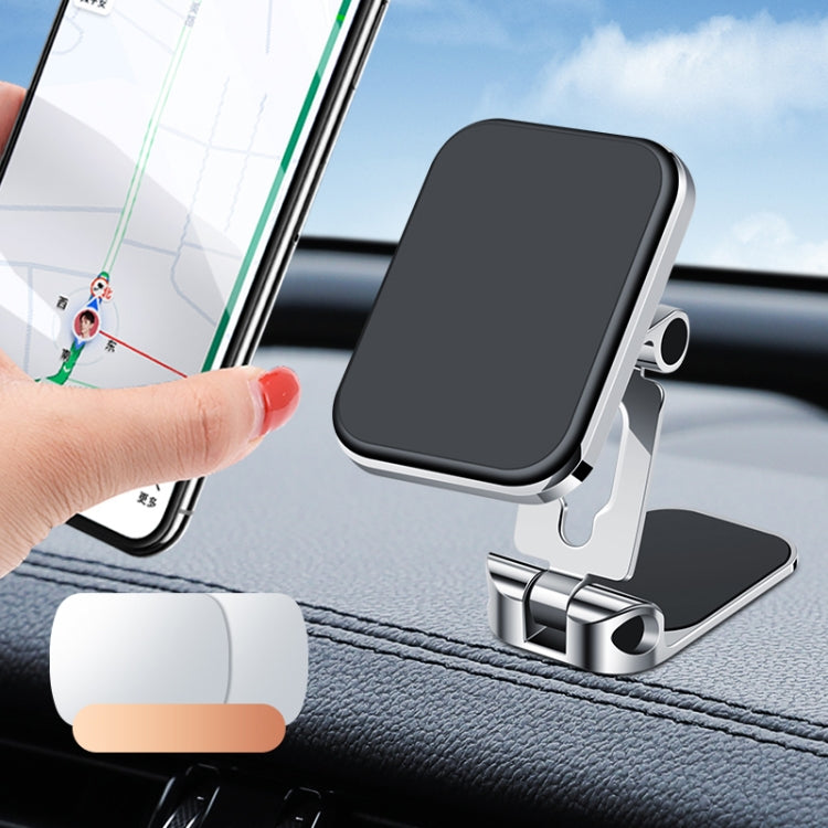 F12 Multifunctional Car Folding Magnetic Phone Navigation Holder (Silver) - Car Holders by PMC Jewellery | Online Shopping South Africa | PMC Jewellery | Buy Now Pay Later Mobicred