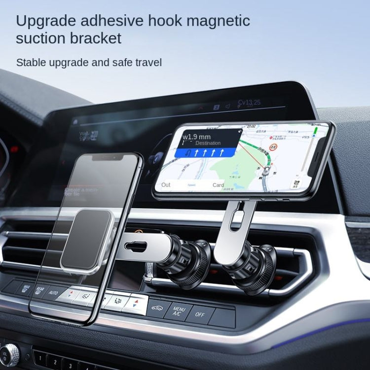 F23 Car Air Outlet Vent Magnetic Phone Navigation Mount Bracket (Silver) - Car Holders by PMC Jewellery | Online Shopping South Africa | PMC Jewellery | Buy Now Pay Later Mobicred