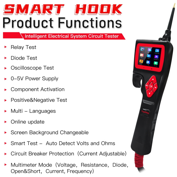 TopDiag P200 Car Circuit Intelligent Analyzer Diagnostic Instrument - Electronic Test by PMC TechLife | Online Shopping South Africa | PMC TechLife | Buy Now Pay Later Mobicred