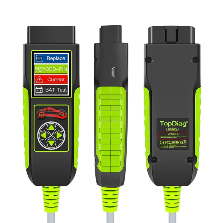 TopDiag BT400 4 in 1 Car Battery Intelligent Analyzer Diagnostic Instrument - Electronic Test by PMC TechLife | Online Shopping South Africa | PMC TechLife | Buy Now Pay Later Mobicred