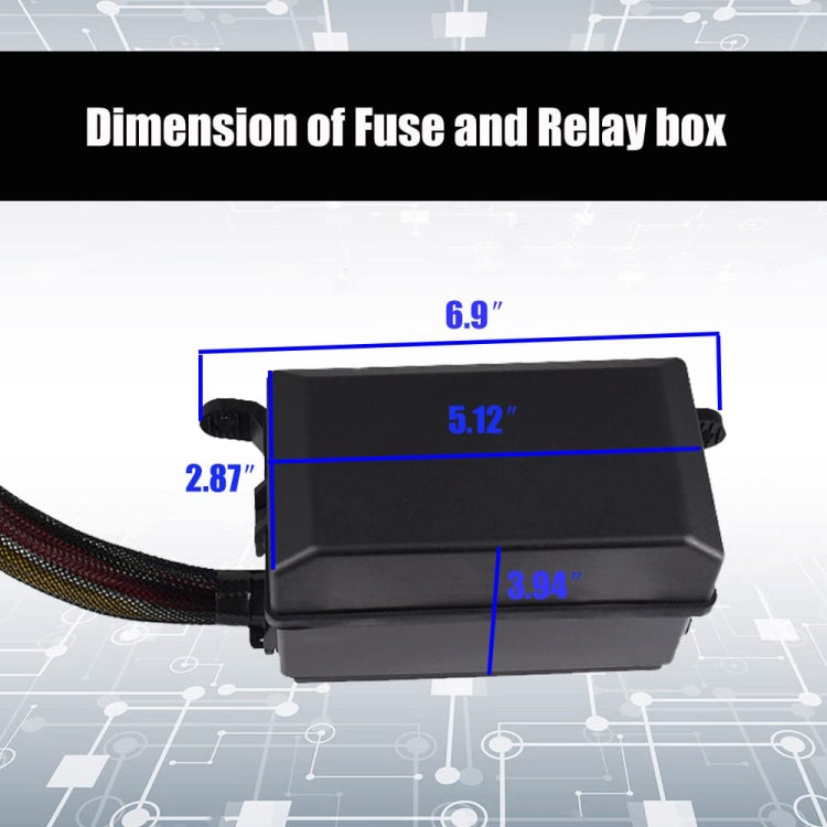 24V 5 Pin Car 6 Slots Waterproof Relay Fuse Box with Cable - Fuse by PMC TechLife | Online Shopping South Africa | PMC TechLife | Buy Now Pay Later Mobicred