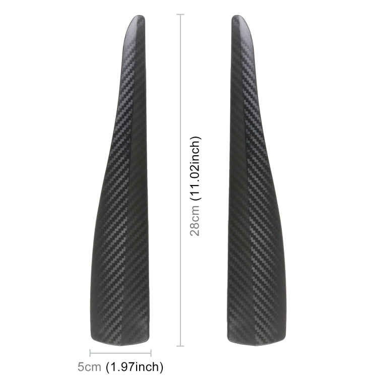 1 Pair Car Carbon Fiber Silicone Bumper Strip, Style: Short (Black) - free shipping - PMC TechLife - Order now!