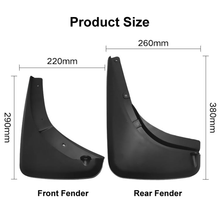 For Jeep Renegade 2015-2021 4pcs/Set Car Auto Soft Plastic Splash Flaps Fender Guard - Mudguards by PMC Jewellery | Online Shopping South Africa | PMC Jewellery | Buy Now Pay Later Mobicred