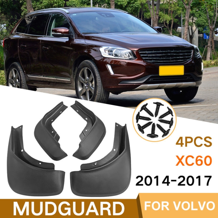 For Volvo XC60 2014-2017 4pcs/Set Car Auto Soft Plastic Splash Flaps Fender Guard - Mudguards by PMC Jewellery | Online Shopping South Africa | PMC Jewellery | Buy Now Pay Later Mobicred