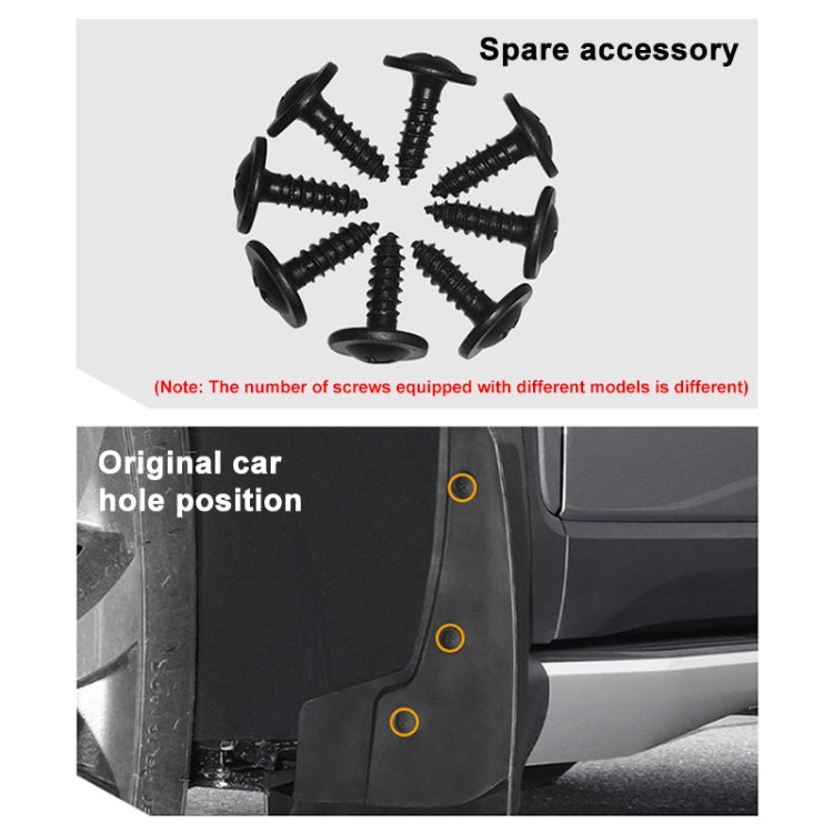 For TESLA MODEL S 2014-2020 4pcs/Set Car Auto Soft Plastic Splash Flaps Fender Guard - Mudguards by PMC TechLife | Online Shopping South Africa | PMC TechLife | Buy Now Pay Later Mobicred