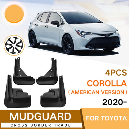 For Toyota Corolla 2020-2023 US 4pcs/Set Car Auto Soft Plastic Splash Flaps Fender Guard - Mudguards by PMC Jewellery | Online Shopping South Africa | PMC Jewellery | Buy Now Pay Later Mobicred