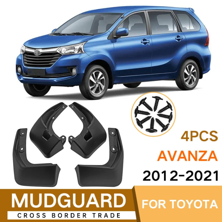 For Toyota Avanza 2012-2021 4pcs/Set Car Auto Soft Plastic Splash Flaps Fender Guard - Mudguards by PMC TechLife | Online Shopping South Africa | PMC TechLife | Buy Now Pay Later Mobicred