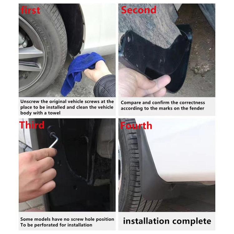 For BMW X5 E53 2002-2007 4pcs/Set Car Auto Soft Plastic Splash Flaps Fender Guard - Mudguards by PMC TechLife | Online Shopping South Africa | PMC TechLife | Buy Now Pay Later Mobicred