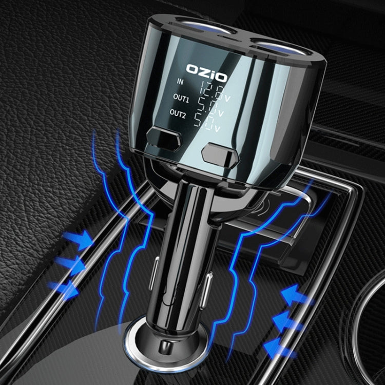 Ozio CL48TC 66W PD 20W + USB Dual Port Multi-function Car Charger with Dual Cigarette Lighters - Car Charger by ozio | Online Shopping South Africa | PMC Jewellery | Buy Now Pay Later Mobicred