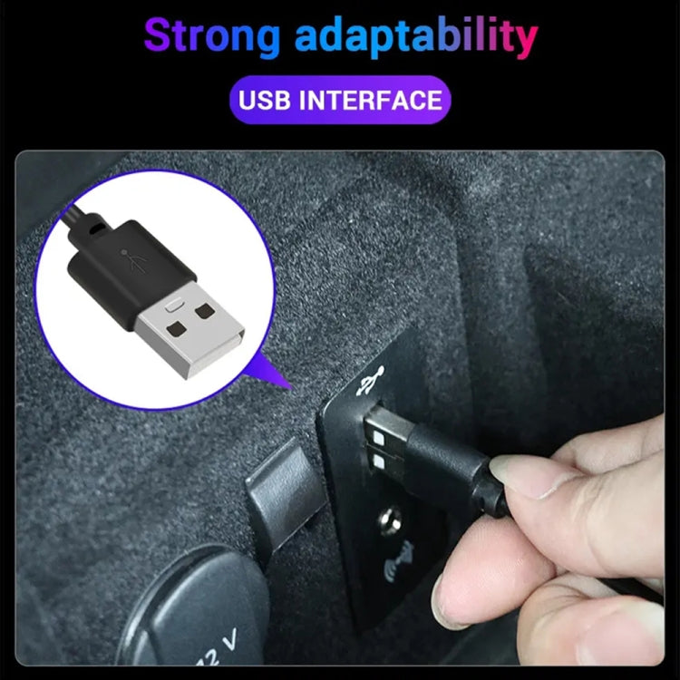 Car 4 in 1 USB RGB Foot Colorful LED Atmosphere Light - Atmosphere lights by PMC TechLife | Online Shopping South Africa | PMC TechLife | Buy Now Pay Later Mobicred