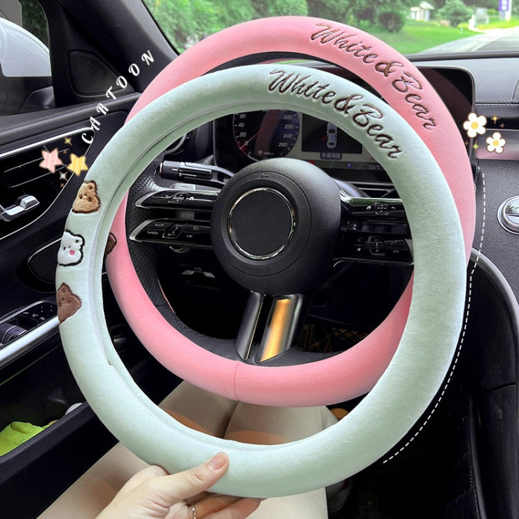 D Style Car Universal Cartoon Pattern Plush Warm Anti-skid Steering Wheel Cover, Diameter: 38cm (Black) - Steering Wheel Accessories by PMC TechLife | Online Shopping South Africa | PMC TechLife | Buy Now Pay Later Mobicred