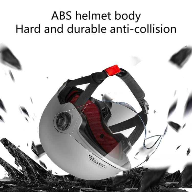 BY-1292 Unisex Motorcycle Frosted Protective Short Mirror Half Helmet (Black) - Helmets by PMC TechLife | Online Shopping South Africa | PMC TechLife | Buy Now Pay Later Mobicred
