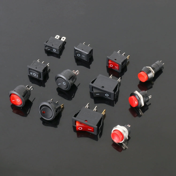 50pcs Universal Power Switch Button Assortment Kit - Car Switches by PMC TechLife | Online Shopping South Africa | PMC TechLife | Buy Now Pay Later Mobicred