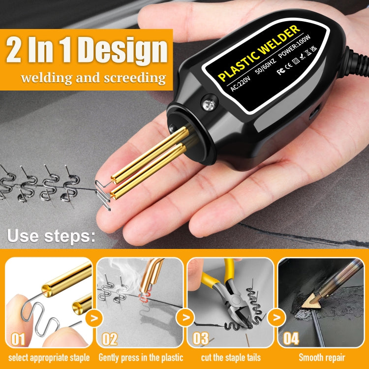 Hot Stapler Plastic Welding Machine Car Bumper Repair Kit Plier, UK Plug - Hand Tool Sets by PMC TechLife | Online Shopping South Africa | PMC TechLife | Buy Now Pay Later Mobicred