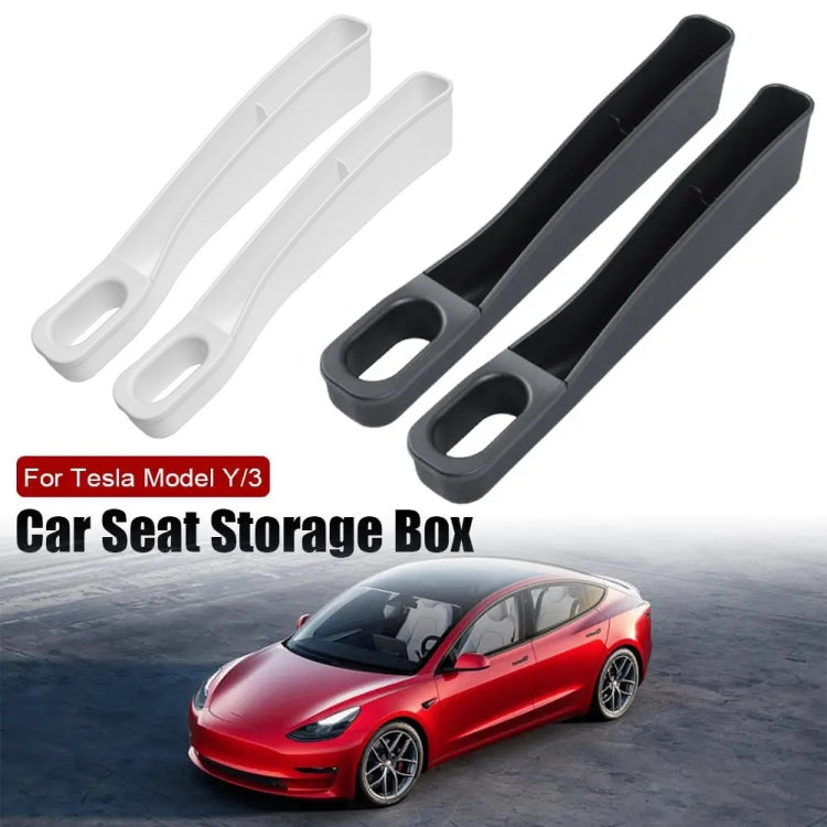 For Tesla Model 3 / Y 2pcs / Set Car Seat Gap Storage Box (Black) - Stowing Tidying by PMC TechLife | Online Shopping South Africa | PMC TechLife | Buy Now Pay Later Mobicred