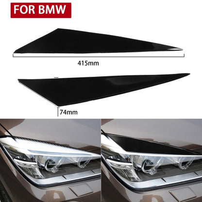 Pair Car Lamp Eyebrow Soft Decorative Sticker for BMW X1 E842 2009-2014 (Black) - Lamp Decoration by PMC Jewellery | Online Shopping South Africa | PMC Jewellery | Buy Now Pay Later Mobicred