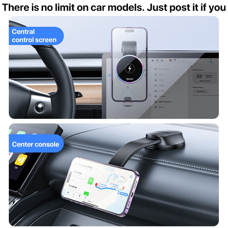 Yesido C292 15W Magnetic Suction Wireless Charging Car Holder - Wireless Charger Holders by Yesido | Online Shopping South Africa | PMC Jewellery | Buy Now Pay Later Mobicred