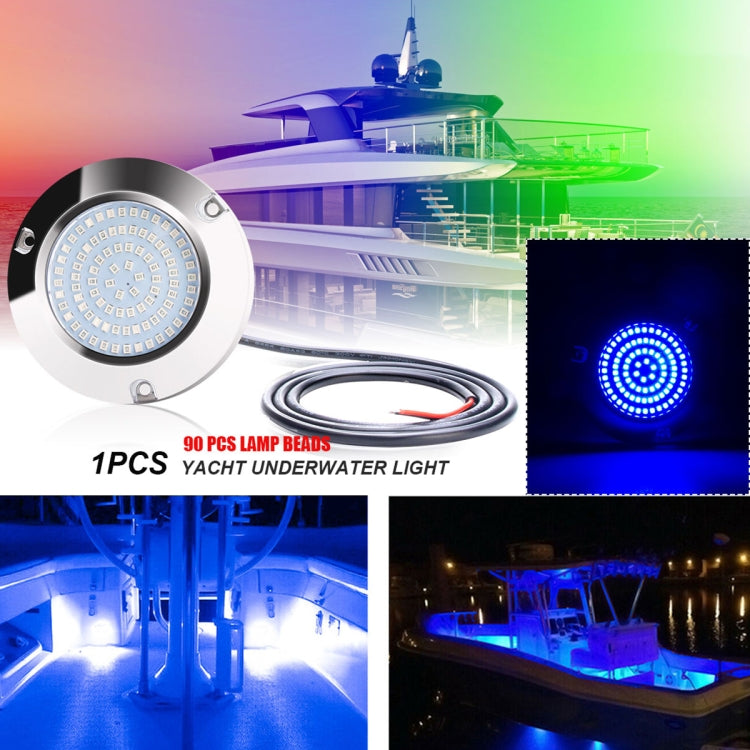 Ship / Yacht 10-30V 90LEDs Waterproof Stainless Steel Underwater Light (Red Light) - Marine Accessories & Parts by PMC Jewellery | Online Shopping South Africa | PMC Jewellery | Buy Now Pay Later Mobicred