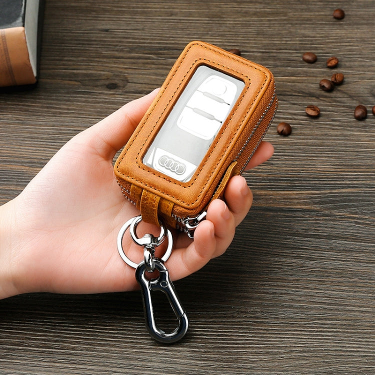 TP-9009 Double-deck Multi-function Car Key Bag(Coffee) - Car Key Cases by PMC TechLife | Online Shopping South Africa | PMC TechLife | Buy Now Pay Later Mobicred