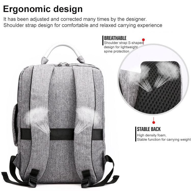 cxs-620 Multifunctional Oxford Laptop Bag Backpack (Wine Red) - Backpack by PMC Jewellery | Online Shopping South Africa | PMC Jewellery | Buy Now Pay Later Mobicred