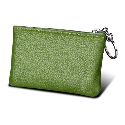 Cowhide Leather Zipper Solid Color Horizontal Card Holder Wallet RFID Blocking Coin Purse Card Bag Protect Case, Size: 11.4*7.4cm(Green) - Antimagnetic RFID Package by PMC Jewellery | Online Shopping South Africa | PMC Jewellery | Buy Now Pay Later Mobicred