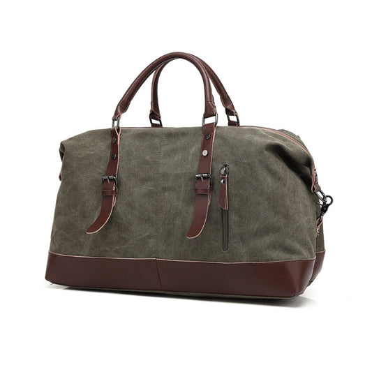 AUGUR 2012 Portable Casual Canvas Travel Handbag Baggage Shoulder Crossby Bag(Army Green) - Handbags by AUGUR | Online Shopping South Africa | PMC Jewellery | Buy Now Pay Later Mobicred