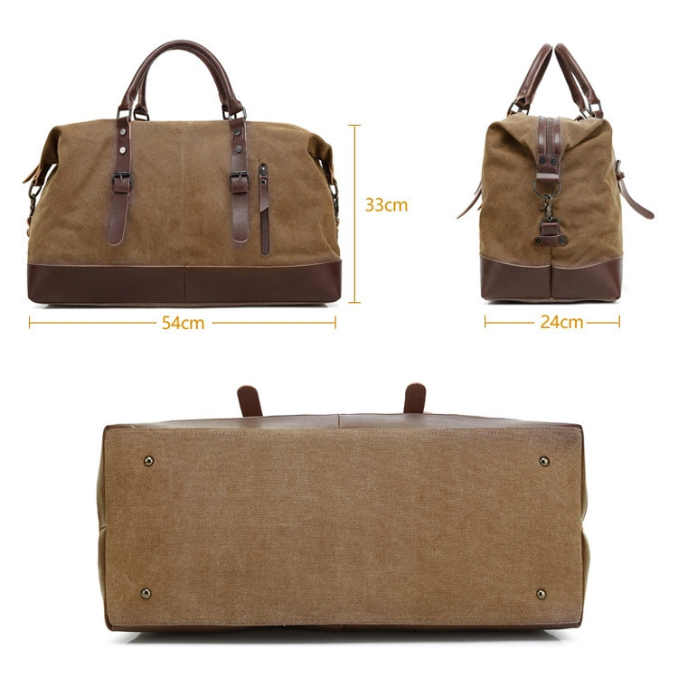 AUGUR 2012 Portable Casual Canvas Travel Handbag Baggage Shoulder Crossby Bag(Grey) - free shipping - PMC TechLife - Order now!