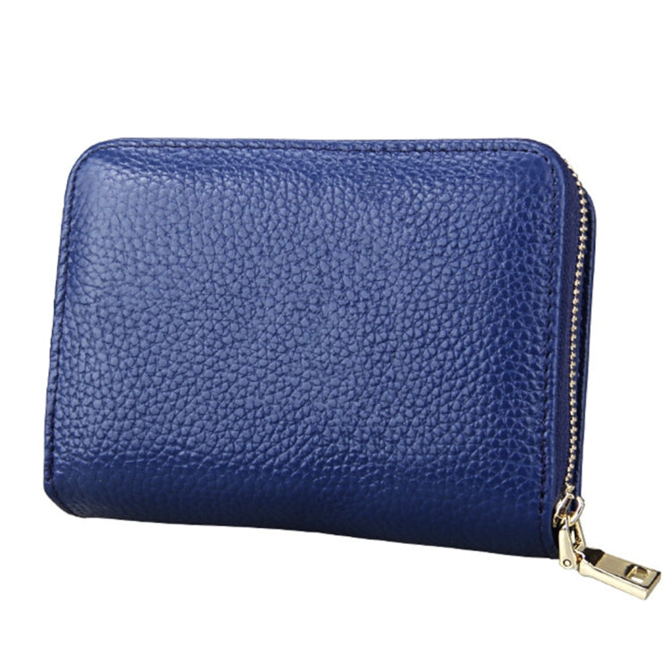 KB132 Female Style Full Grain Cow Leather Multifunctional RFID Wallet/ Card Bag/ Driving License Package(Blue) - Wallets by PMC Jewellery | Online Shopping South Africa | PMC Jewellery | Buy Now Pay Later Mobicred