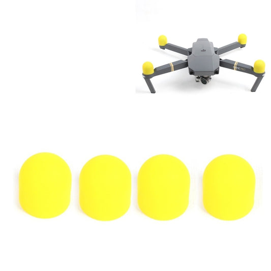 4 PCS Motor Protective Cover Motors Silicone Cap Protector for DJI Mavic Pro(Yellow) - Others by PMC Jewellery | Online Shopping South Africa | PMC Jewellery