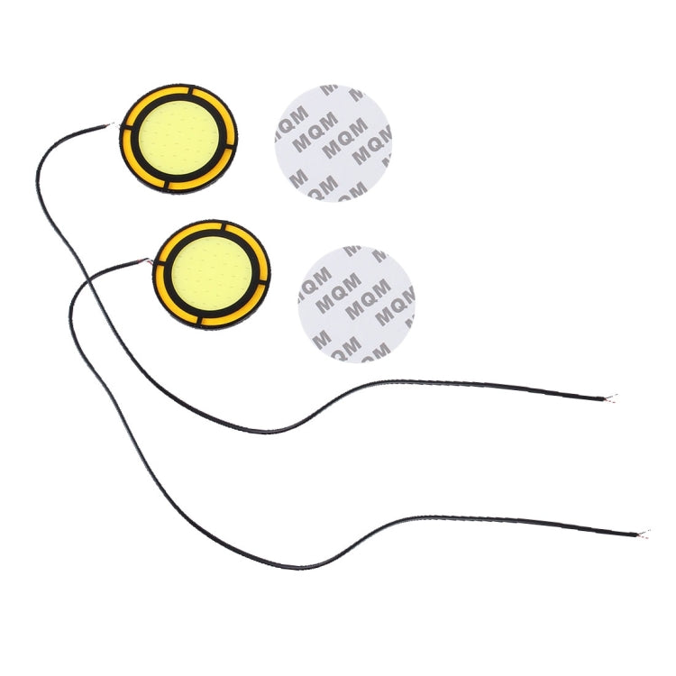 2 PCS DC 12V 10W 6000K Dual Circular Car DRL Daytime Running Lights Lamp(White Light + Yellow Light) - Running Lights by PMC Jewellery | Online Shopping South Africa | PMC Jewellery | Buy Now Pay Later Mobicred