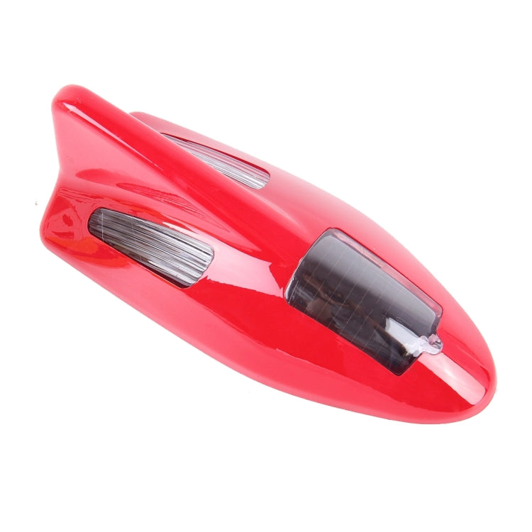 Solar Colorful Light Anti Collision Shark Fin Car Taillight LED Flash Warning Light Caution Light(Red) - Warning Lights by PMC TechLife | Online Shopping South Africa | PMC TechLife | Buy Now Pay Later Mobicred