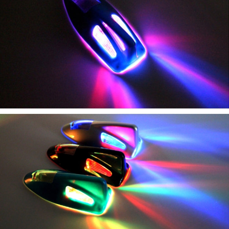 Solar Colorful Light Anti Collision Shark Fin Car Taillight LED Flash Warning Light Caution Light(Red) - Warning Lights by PMC TechLife | Online Shopping South Africa | PMC TechLife | Buy Now Pay Later Mobicred