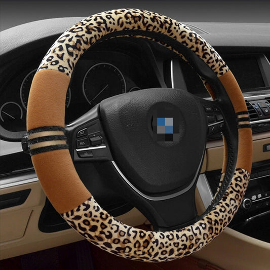 Leopard Grain Steering Wheel Cover, Adaptation Steering Wheel Diameter: 37-38 cm - Steering Wheel Accessories by PMC Jewellery | Online Shopping South Africa | PMC Jewellery | Buy Now Pay Later Mobicred