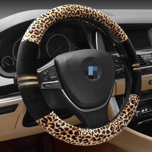 Leopard Grain Steering Wheel Cover, Adaptation Steering Wheel Diameter: 37-38 cm - Steering Wheel Accessories by PMC Jewellery | Online Shopping South Africa | PMC Jewellery | Buy Now Pay Later Mobicred