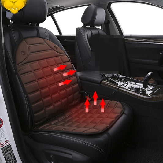 12V Heated Car Seat Cushion Cover Seat Heater Warmer Winter Car Cushion Car Driver Heated Seat Cushion(Brown) - Seat Accessories by PMC Jewellery | Online Shopping South Africa | PMC Jewellery | Buy Now Pay Later Mobicred