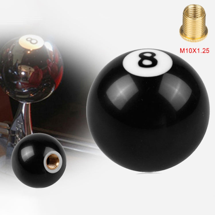 Black 8 Ball Shift Knob for Automatic Gear Shifer, Adapter Size: M10x 1.25 - Shift Knob by PMC Jewellery | Online Shopping South Africa | PMC Jewellery | Buy Now Pay Later Mobicred