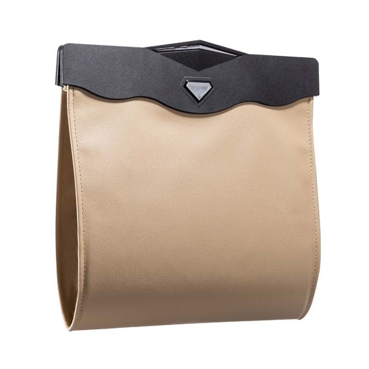 Car Multifunctional LED Design Hanging Folding Garbage Bin Storage Box (Khaki) - Stowing Tidying by PMC TechLife | Online Shopping South Africa | PMC TechLife | Buy Now Pay Later Mobicred
