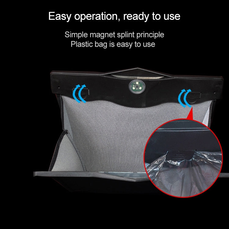 Car Multifunctional LED Design Hanging Folding Garbage Bin Storage Box (Brown) - Stowing Tidying by PMC TechLife | Online Shopping South Africa | PMC TechLife | Buy Now Pay Later Mobicred