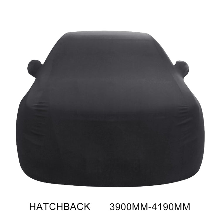 Anti-Dust Anti-UV Heat-insulating Elastic Force Cotton Car Cover for Hatchback Car, Size: 3.9m~4.19m(Black) - PE Material by PMC Jewellery | Online Shopping South Africa | PMC Jewellery | Buy Now Pay Later Mobicred