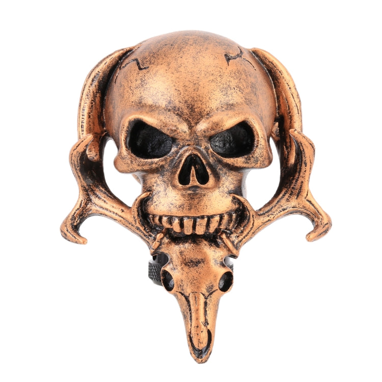 Universal Vehicle Car Creative Skull Double Heads Shaped Shifter Cover Manual Automatic Gear Shift Knob (Bronze) - Shift Knob by PMC Jewellery | Online Shopping South Africa | PMC Jewellery | Buy Now Pay Later Mobicred